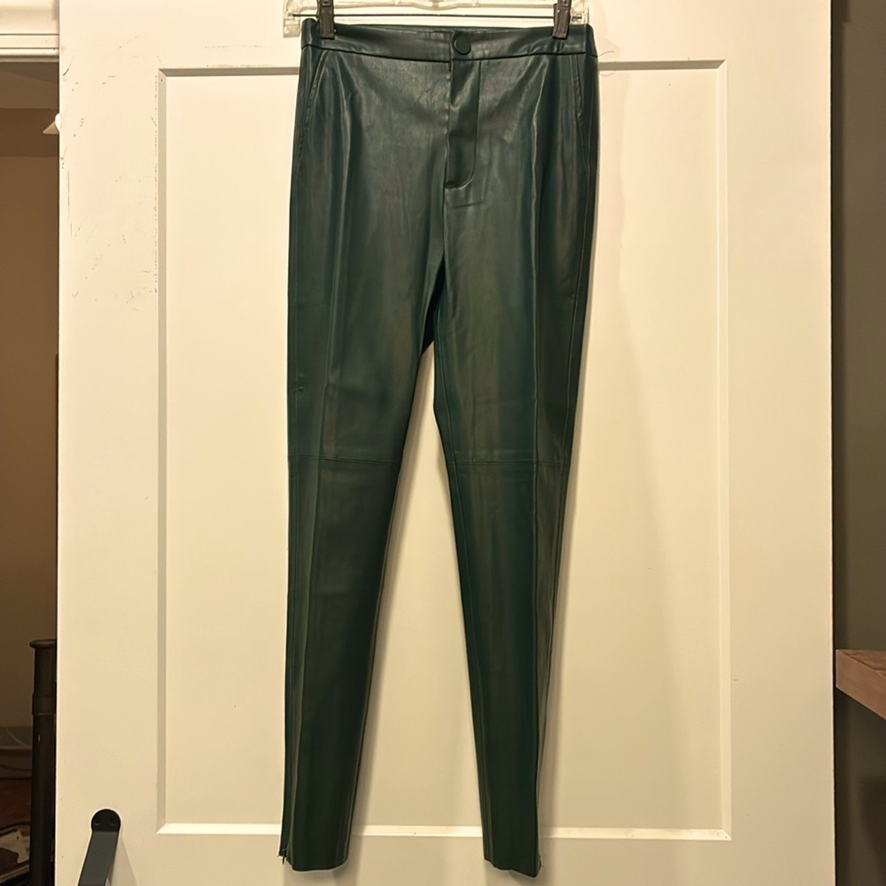 Zara Green Pleather Pants